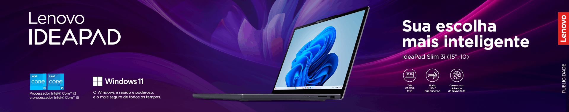 [PARCERIA] LENOVO - IDEAPAD SLIM 3i - Destaque